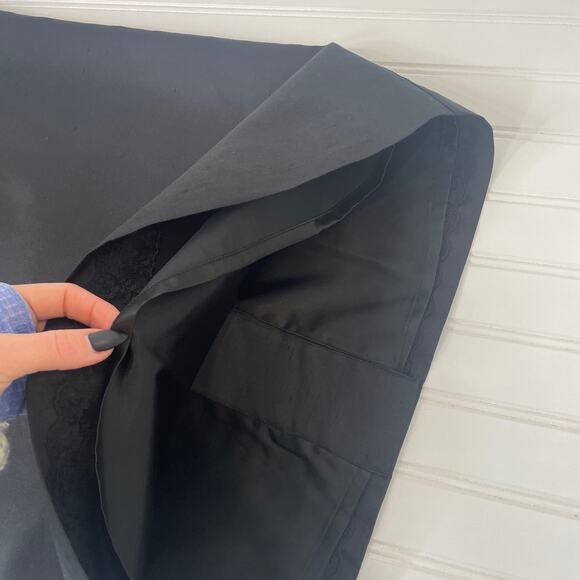 NWT Kate Spade Silk & Cotton Black Vicki Fringe Mini Swing Dress Size S - Picture 7 of 11